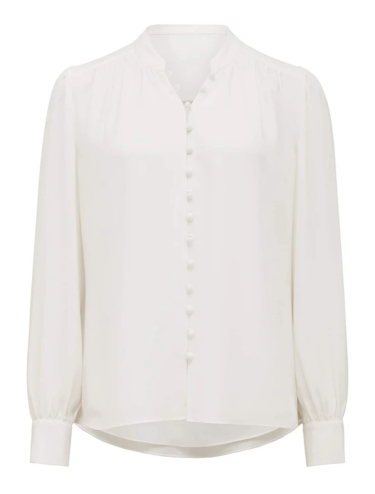 Micah Blouson-Sleeve Blouse