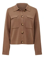Ruby Button-Down Knit Cardigan in Camel - Size 0 to 12 - Women's Outerwear