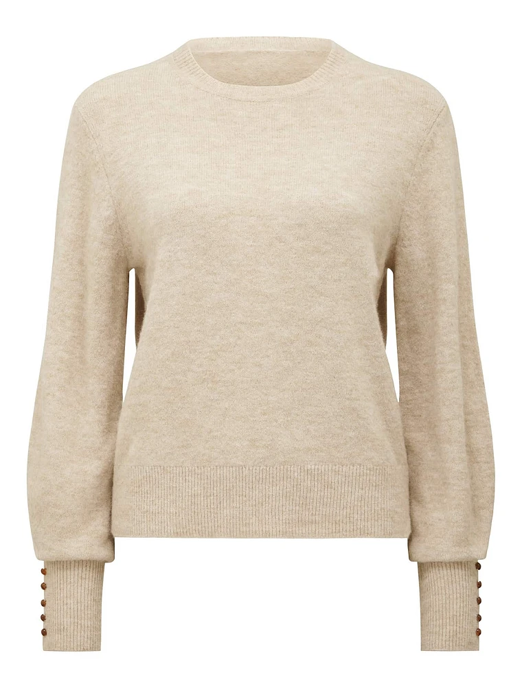 Camilla Button Sleeve Knit Jumper
