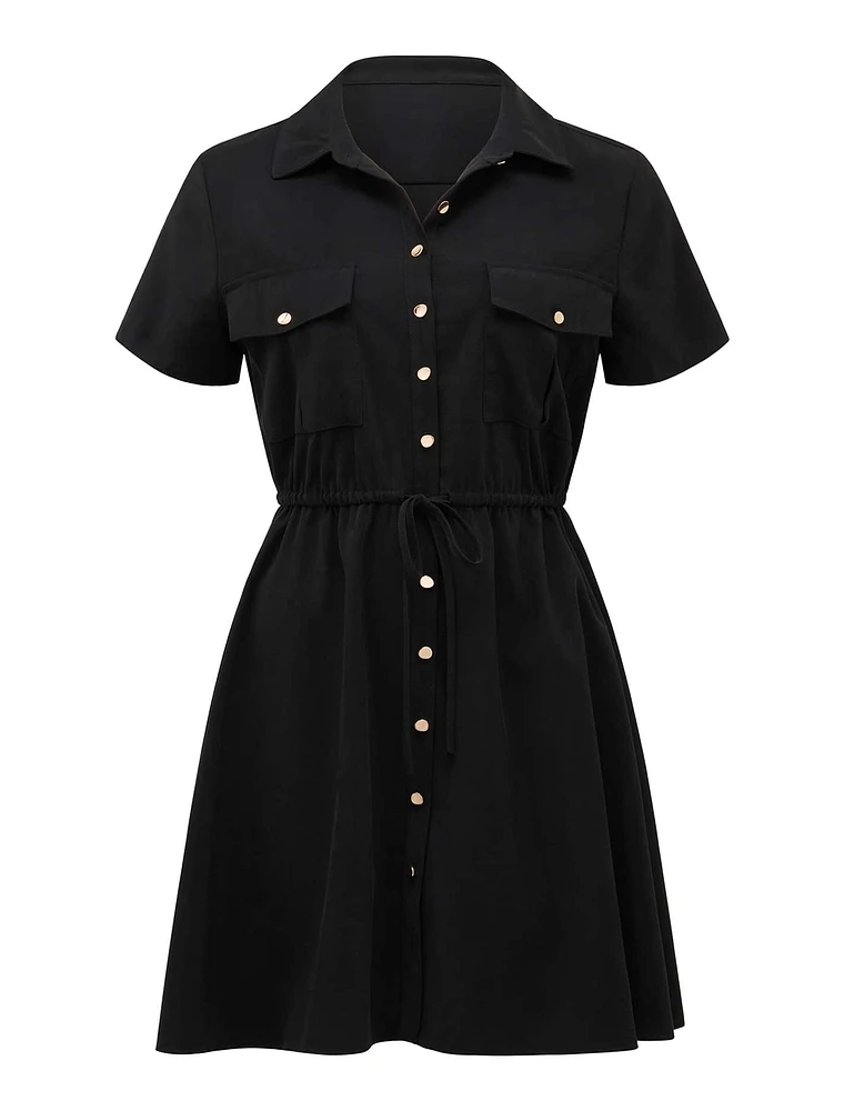 Avana Skater Shirt Dress Black - 0 to 12 Women's Dresses