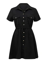 Avana Skater Shirt Dress Black - 0 to 12 Women's Dresses