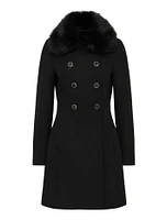 Susie Faux Fur Collar Dolly Coat