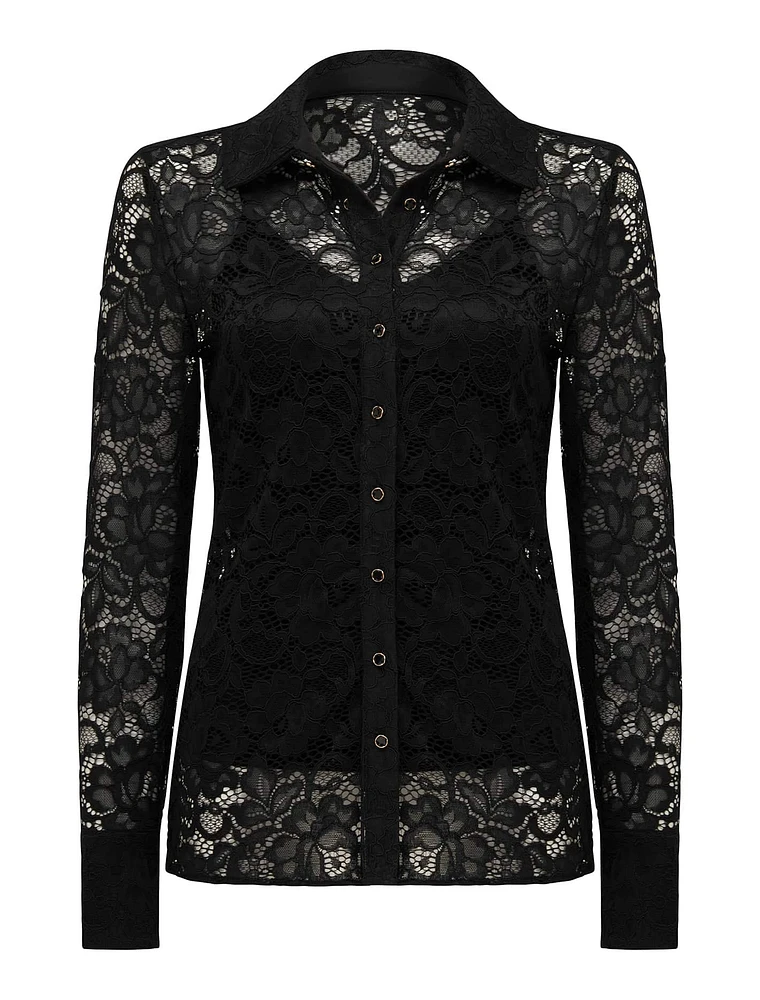 Ita Lace Button-Down Shirt