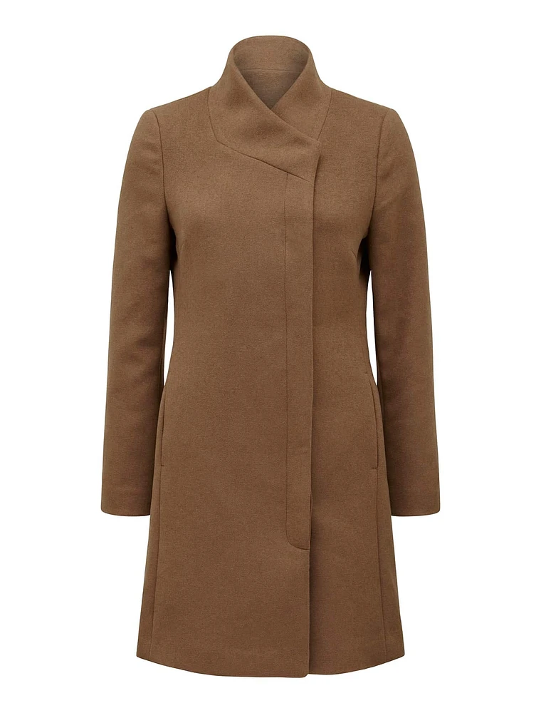 Debbie Funnel-Collar Coat