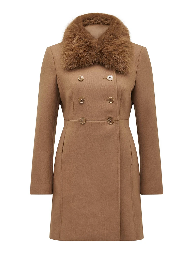 Susie Petite Faux Fur Coat