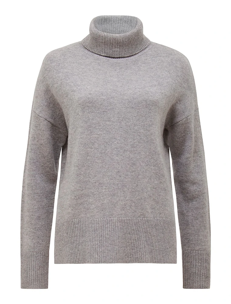 Mia Relaxed Roll-Neck Knit Sweater Neutral - 0 to 12 Women's Jumpers