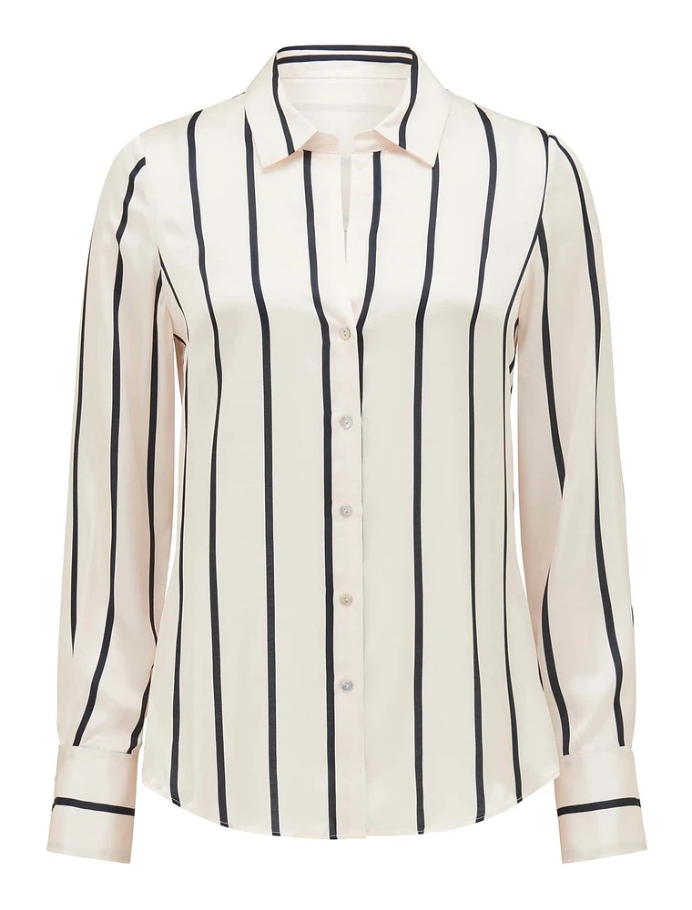 Harvey Satin Shirt Stripe Print - 0 to 12 Women's Shirts