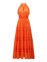 Faye Trim Detail Dress Orange - 0 to 12 Women's Occasion Dresses