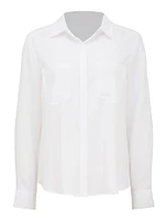 Abigail Long-Sleeve Denim Blouse