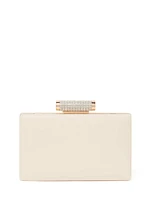 Jacqui Crystal Clasp Hardcase Clutch Rose Pink - Women's Bags