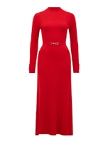 Brielle Fit and Flare Midi Dress Red - 0 to 12 Women's Dresses