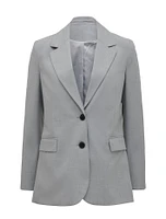 Yasmin Oversized Blazer Grey - 0 to 12 Women's Blazers