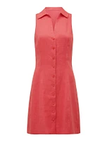 Aletta Button-Front Mini Dress Berry Red - 0 to 12 Women's Day Dresses