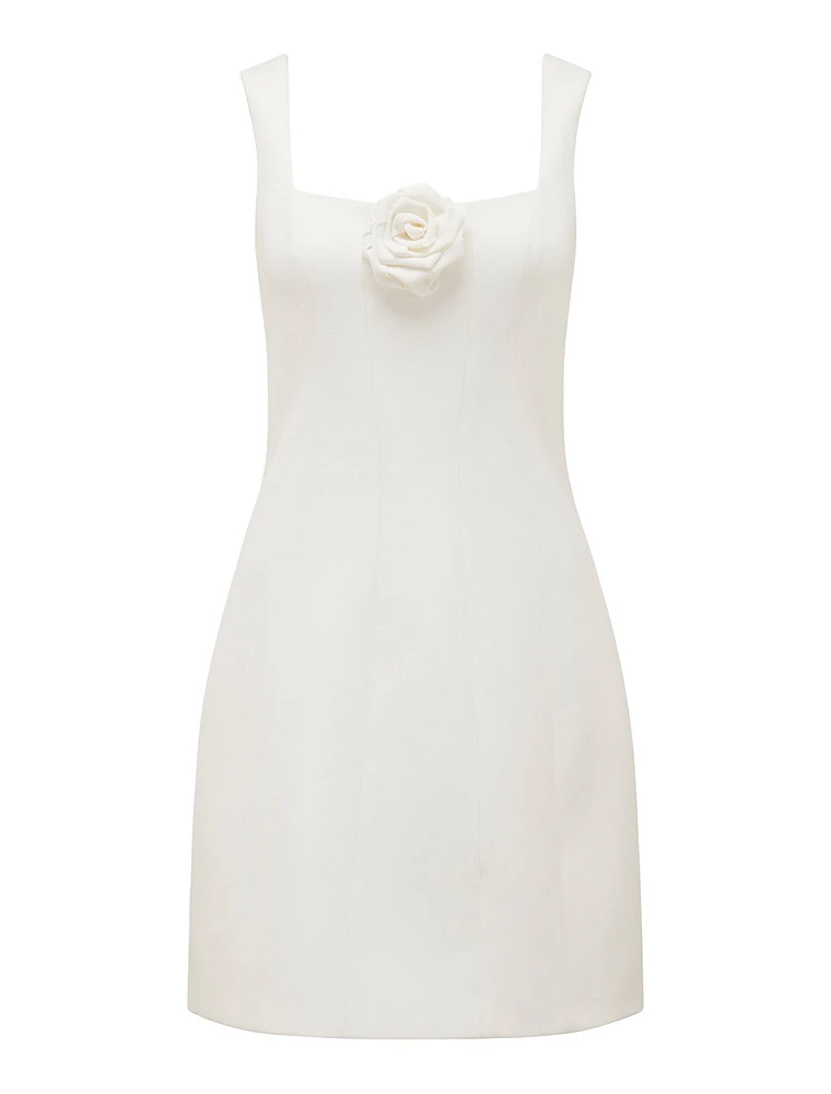 Kate Rosette Mini Dress White - 0 to 12 Women's Event Dresses