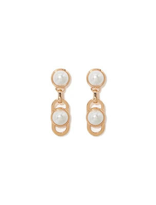 Signature Blair Link Pearl Earrings - Women's Fashion | Ever New