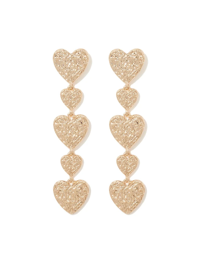 Signature Sally Textured Heart Earrings - Women's Fashion | Ever New