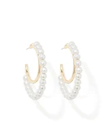 Signature Gaia Pearl Hoop Earrings