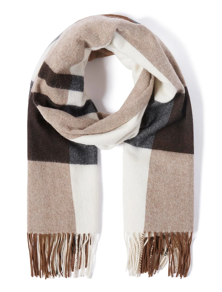 Bryony Check Premium Wool Scarf