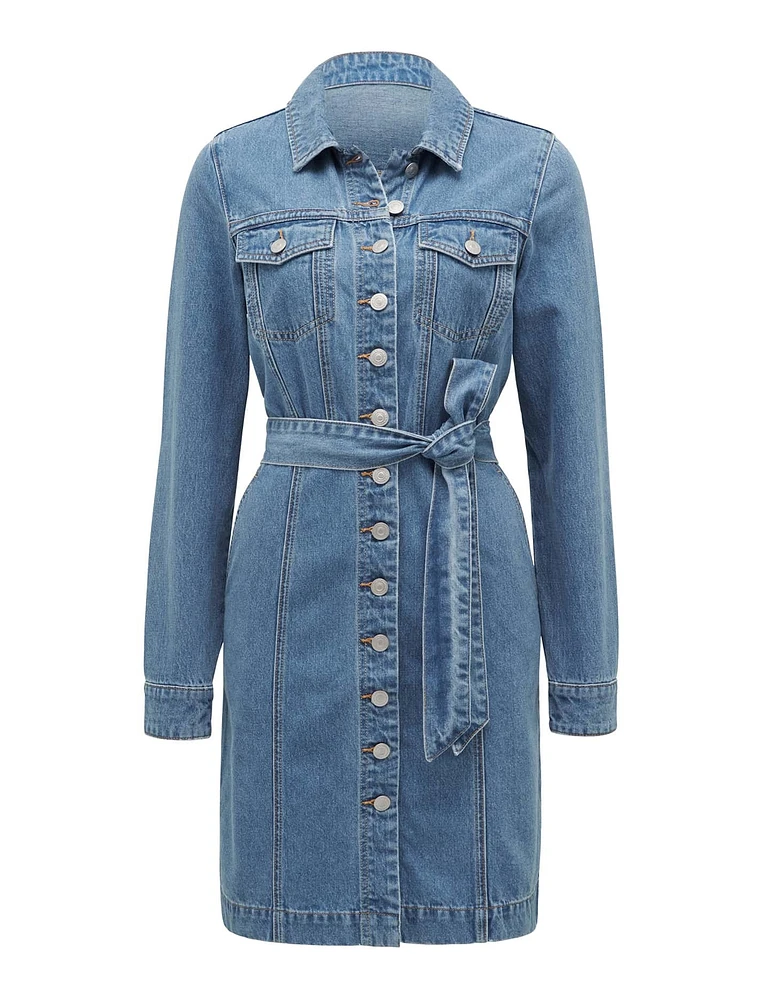 Taylor Denim Shirt Dress Mid Wash - 0 to 12 Women's Day Dresses