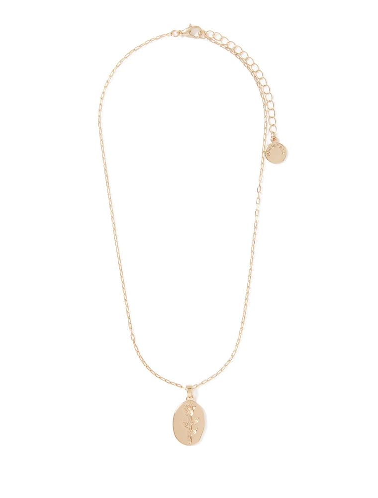 Gail Gold Plated Pendant Necklace in Gold - Women's Jewellery