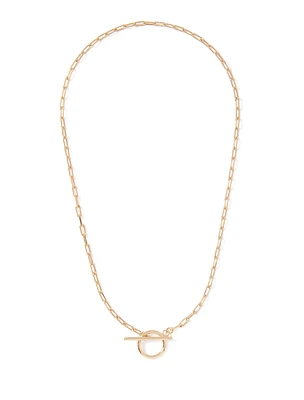 Gili Gold Plated T-Bar Necklace in Gold - Women's Jewellery