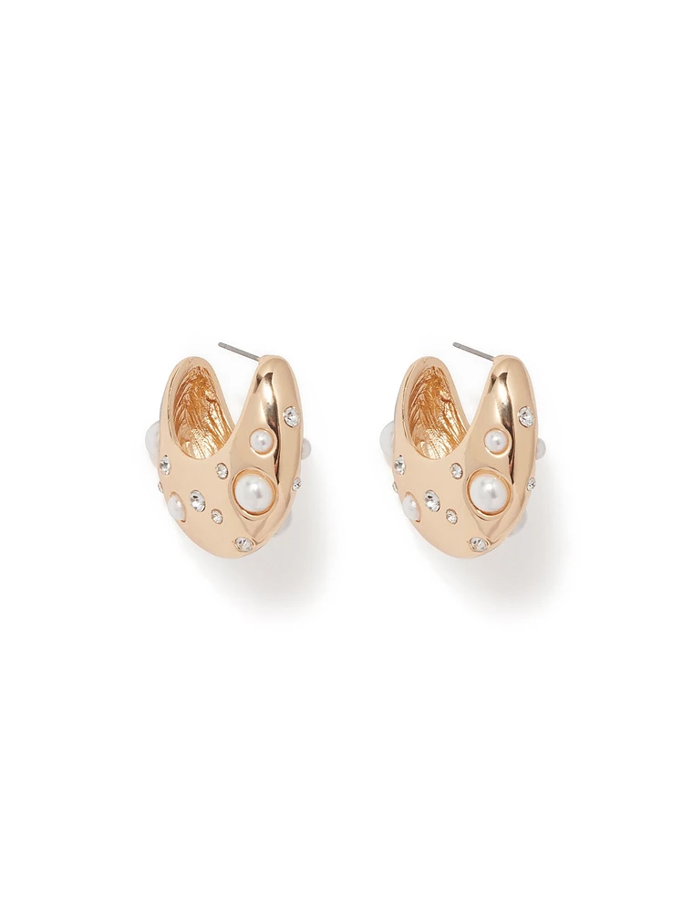 Glen Gold Plated Twist Hoop Earrings