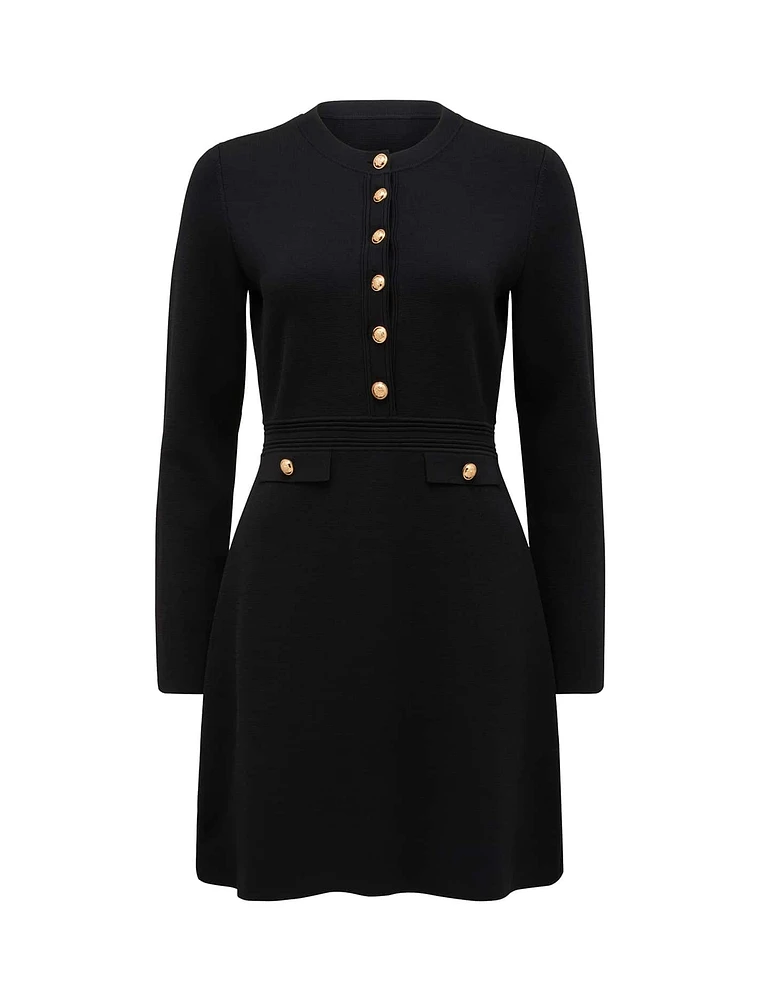 Karina Petite L/S Polo Knit Dress