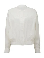 Arlette Linen Bomber Jacket