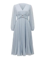 Rosalina Petite Ring-Front Midi Dress Light Blue - 0 to 12 Women's Dresses