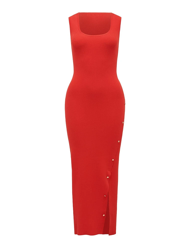 Chelsea Hardware Detail Midi Dress