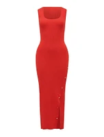 Chelsea Hardware Detail Midi Dress