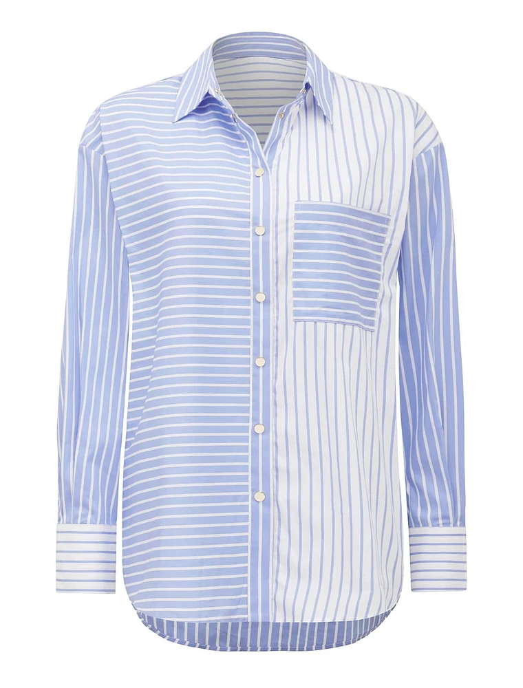 Stacy Stripe Shirt Blue - 0 to 12 Women's Shirts