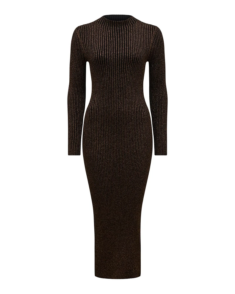 Eliza Ribbed Column Midi Dress