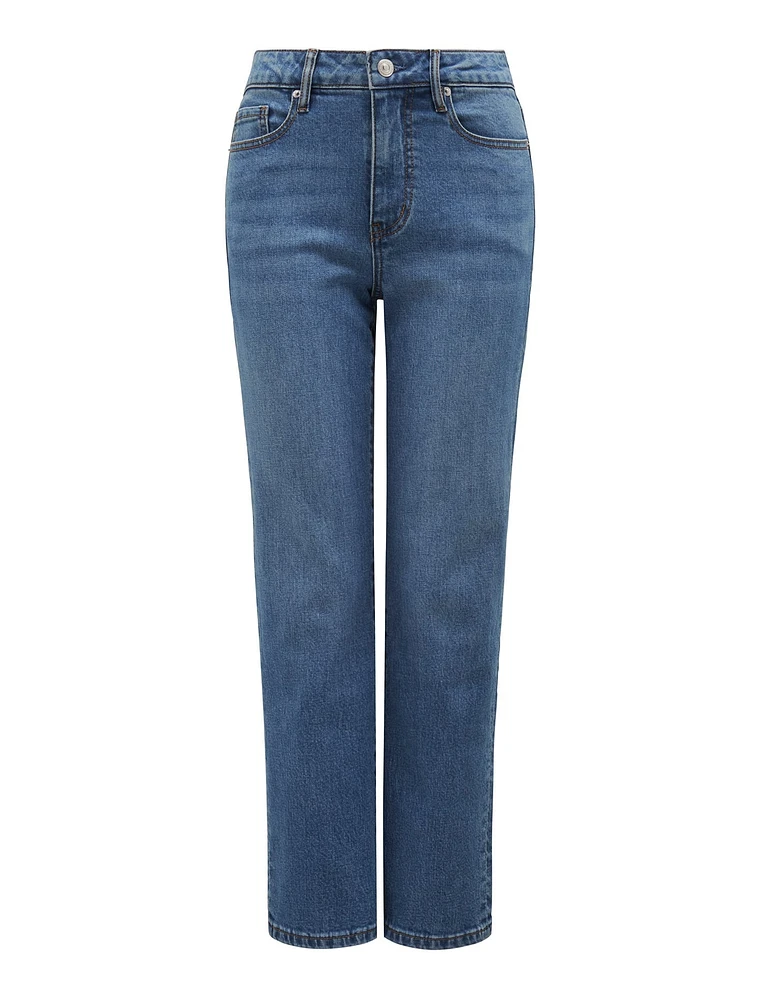 Niki Straight-Leg Jeans Mid Wash - 0 to 12 Women's