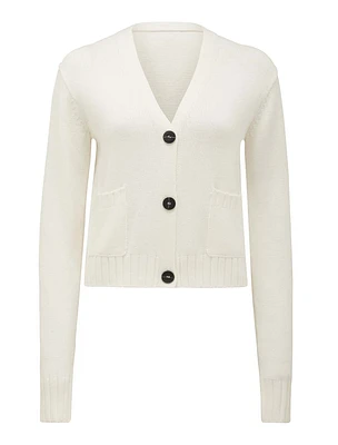 Alice Button-Through Cardigan White - 0 to 12 Women's Cardigans