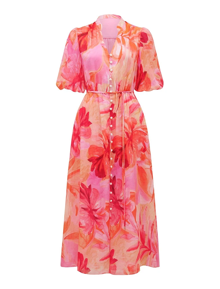 Loren Puff Sleeve Midi