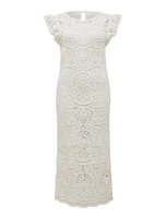 Lilly Lace Midi Dress White - 0 to 12 Women's Event Dresses