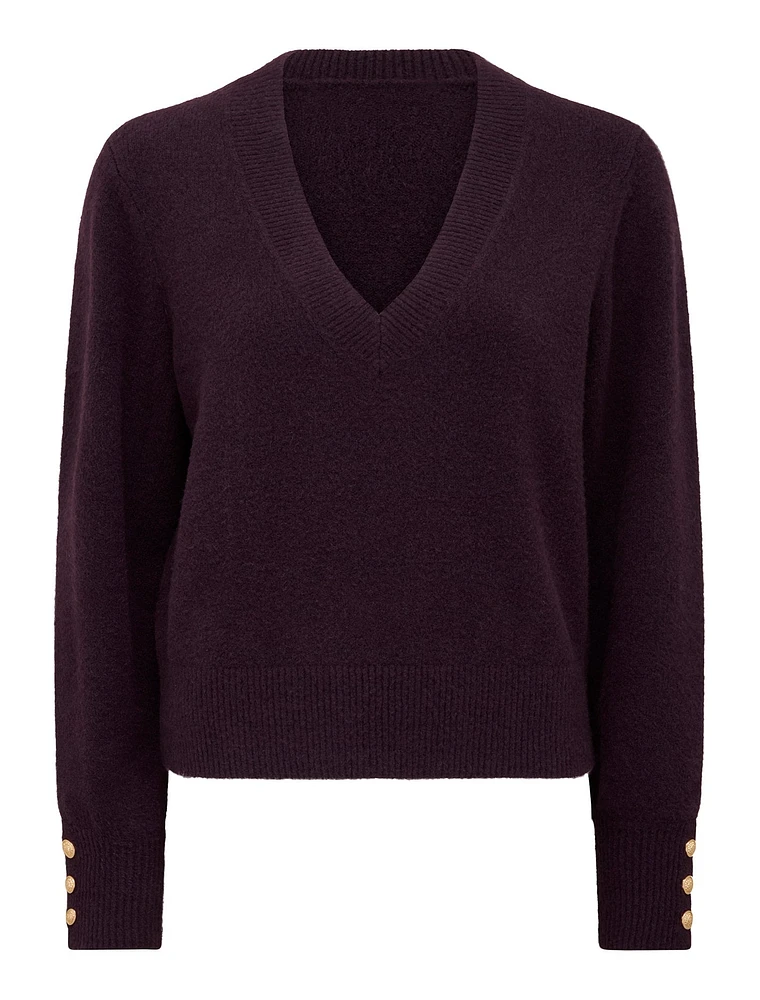 Sabrina Button Cuff Knit Jumper