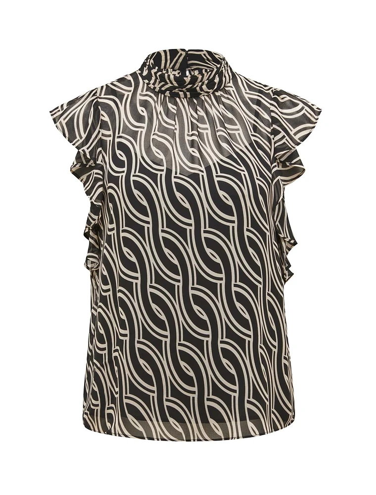 Rayne Petite High-Neck Blouse