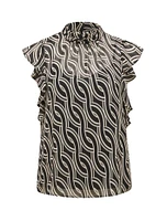 Rayne Petite High-Neck Blouse