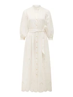Aisha Broderie Midi Dress