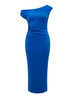 Alexa Tipped Shoulder Bodycon Midi