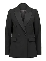 Elliott Tuxedo Double-Breasted Blazer