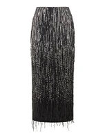 Aria Tassel Sequin Skirt