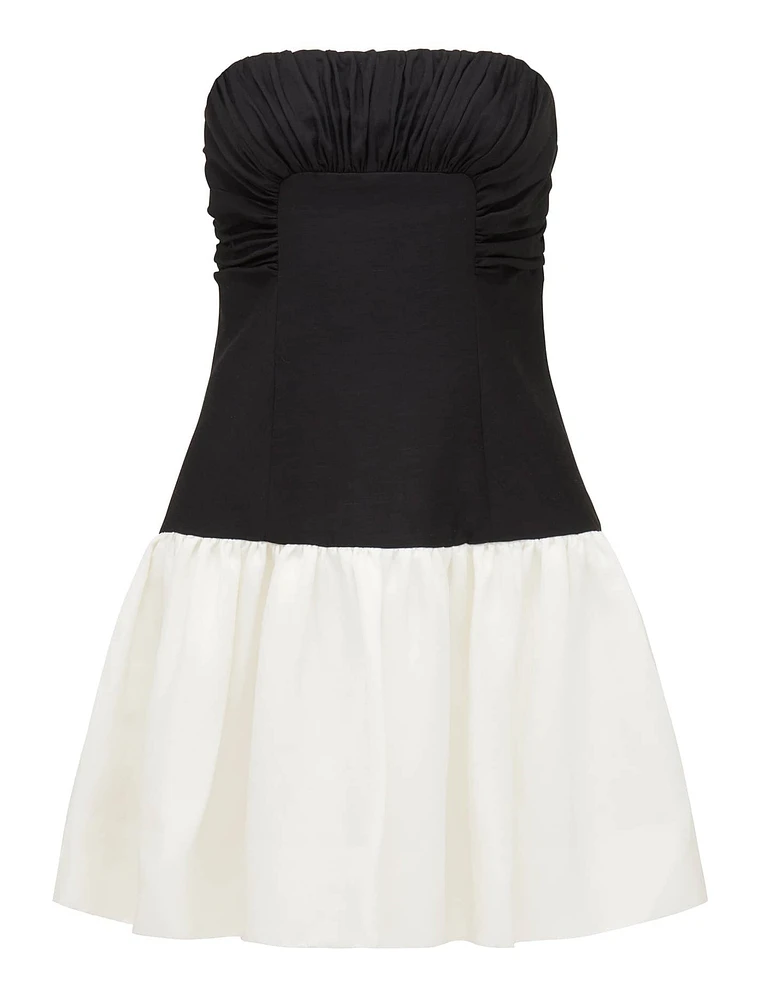 Carla Contrast Strapless Mini Dress