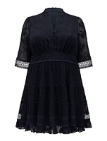 Lillian Curve Trim Skater Dress