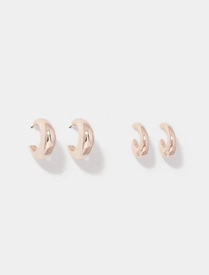 Carla Curve Earrings Two-Pack