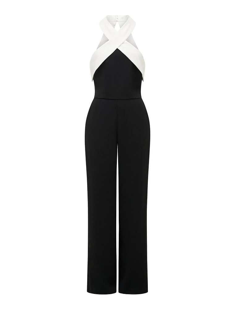 Andie Contrast Halter Jumpsuit