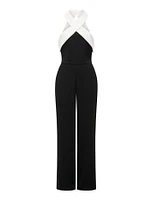 Andie Contrast Halter Jumpsuit