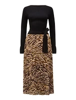 Bree Print Hem Knitted Dress